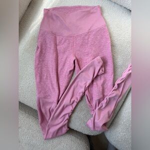 Alo Seamless Ribbed Pink Leggings – Size XS